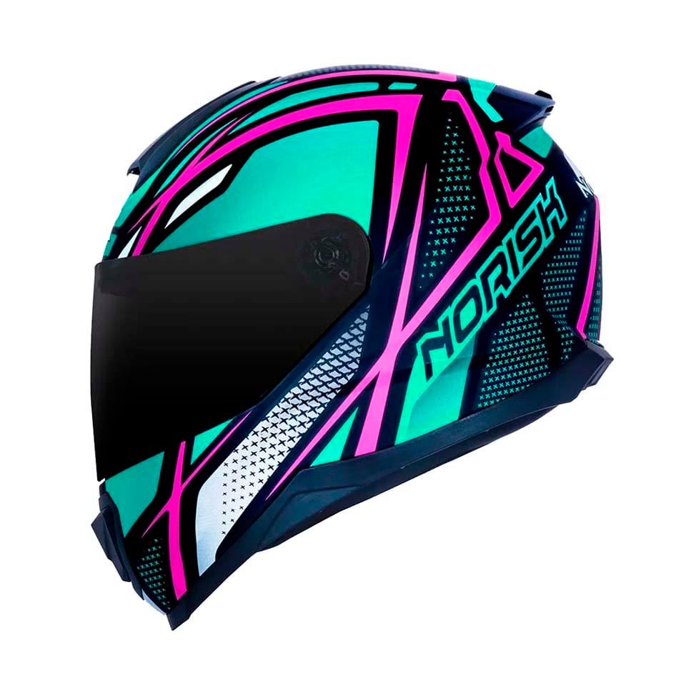 Capacete Norisk FF802 Razor Ninja Matte Pink Blue