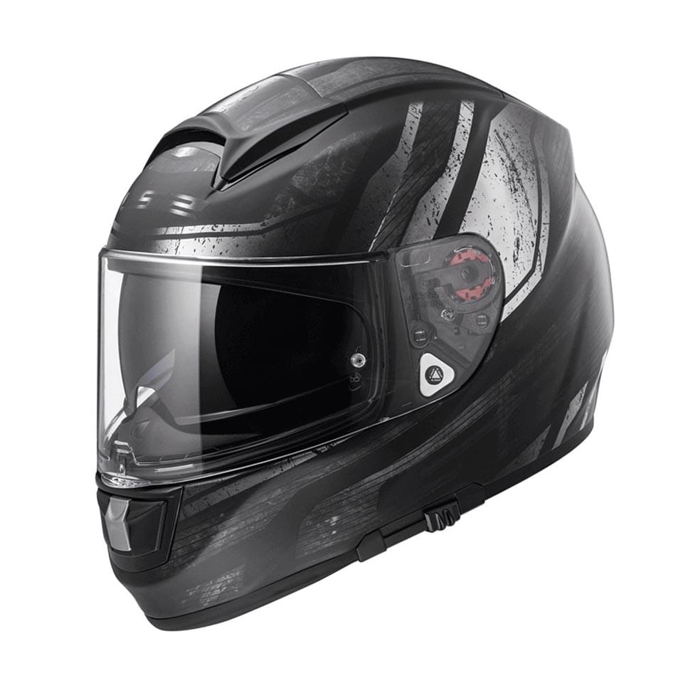 Capacete LS2 FF397 Vector Razor Matte Black Silver Grey