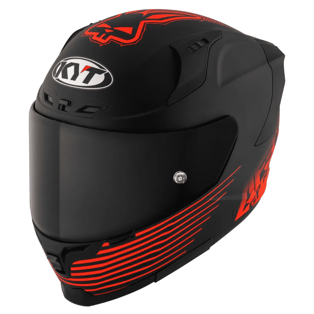 Capacete KYT Striker 2V Livery Augusto Fernandez AF37 Preto Vermelho