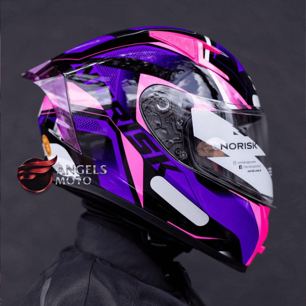 Capacete Norisk Flow Pulse Purple Pink