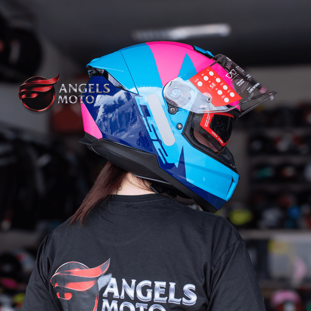 Capacete LS2 FF808 Stream II Thunderbiz Blue Navy Blue