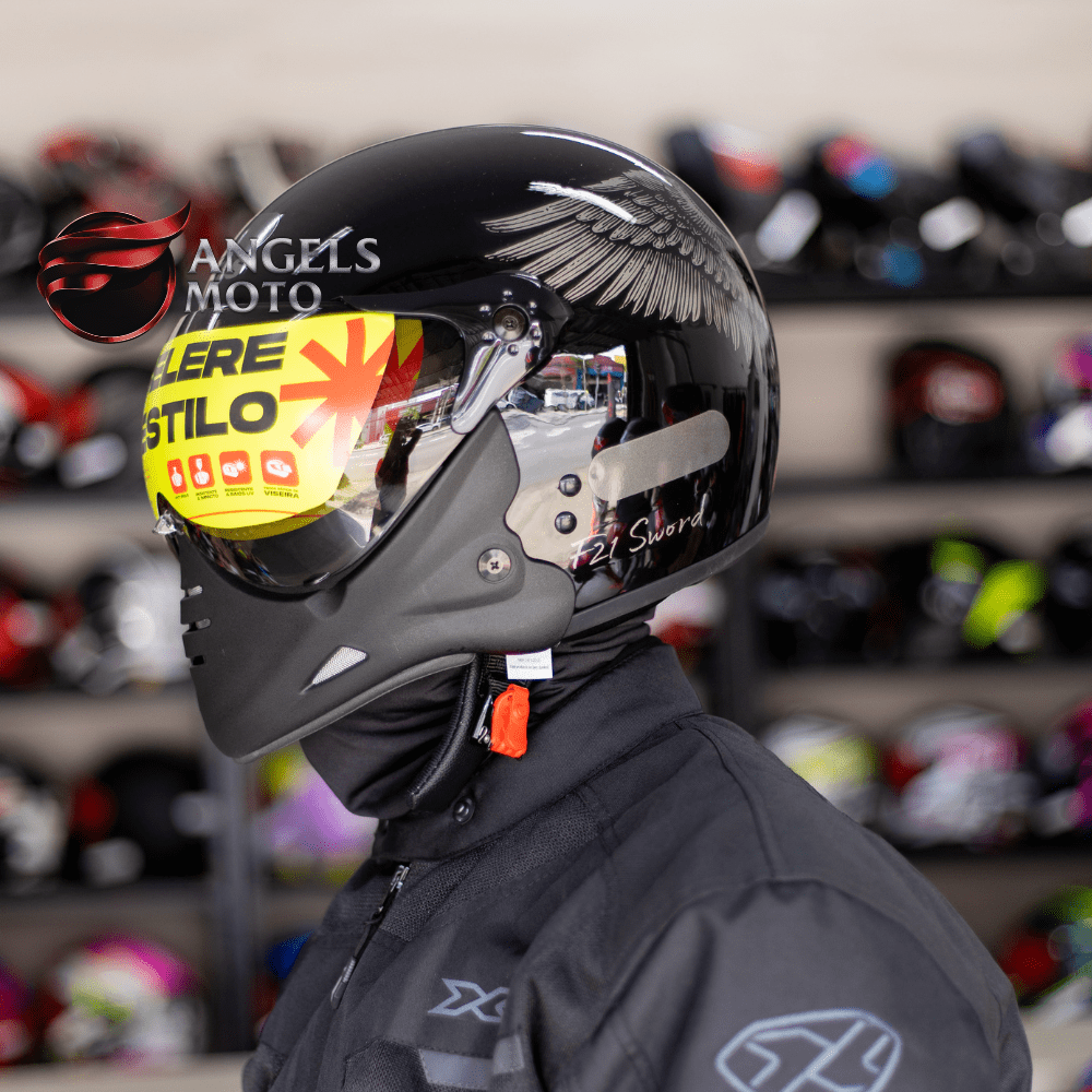 Capacete Peels F21 Sword Preto Brilhante Grafite